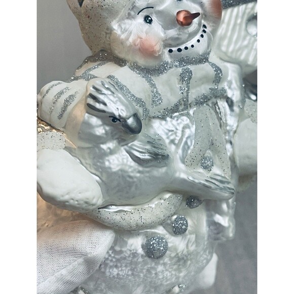 Krebs Lauscha Glas Santa Bird & Birdhouse Ornament Germany Boxed VTG - Picture 11 of 14